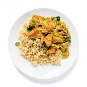 Singaporean Chicken Curry Rice Bowl